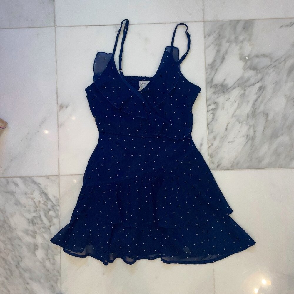 Japna Navy Polka Dot Romper